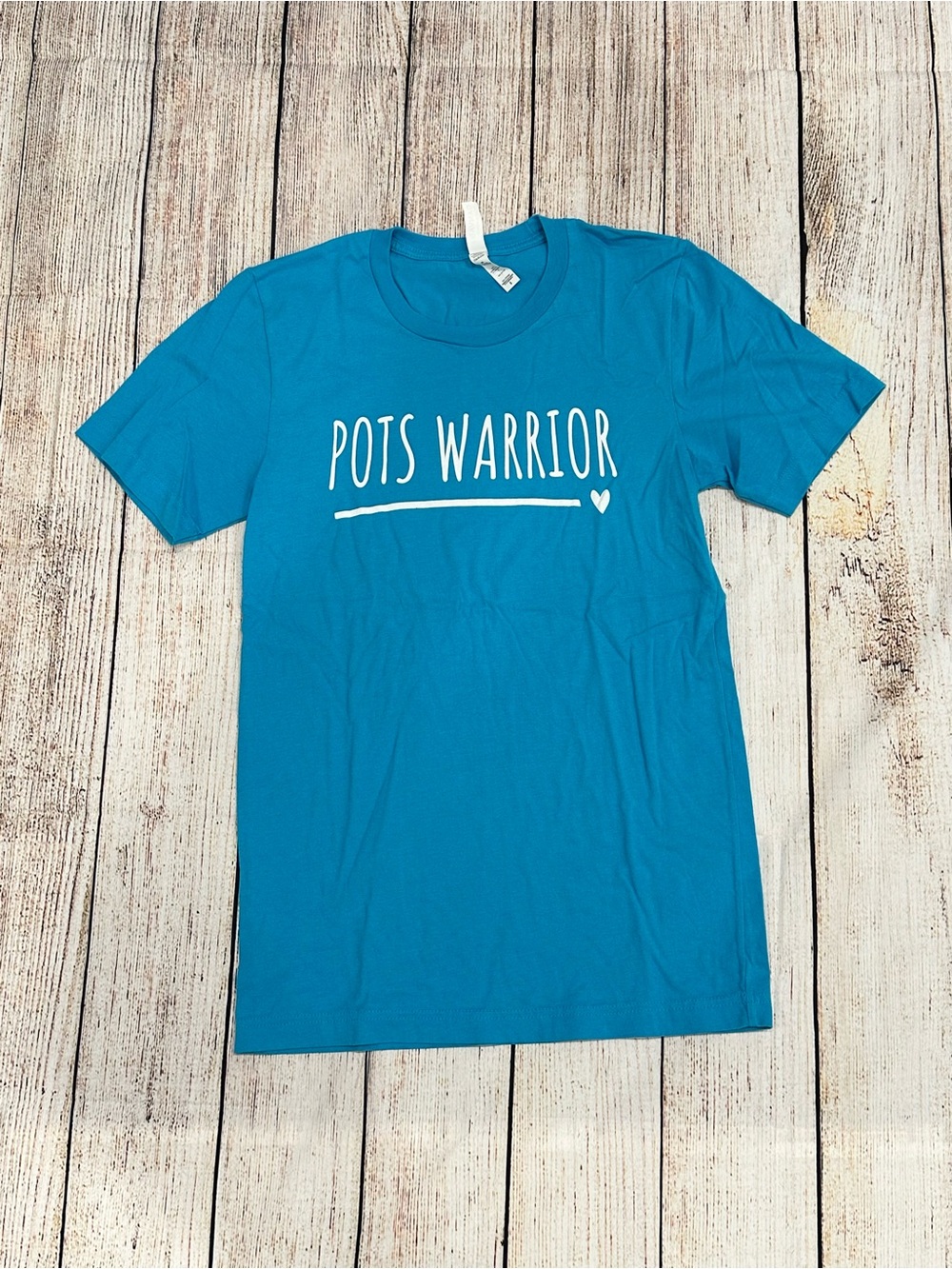 (2 for $8) EUC Women’s POTS WARRIOR Turquoise Tshirt in Size Small